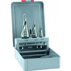 Набір ступінчастих свердл ALPEN HSS, Ø4-12, 4-20, 6-30mm 0072200003100