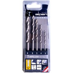 Набор сверл для импакта по металлу ALPEN Impulzor Metal, ATM 5, HEX, Ø3/4/5/6/8 mm, 0057000005100