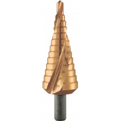 Свердло ступінчасте спіральне ALPEN HSS Cobalt TiN, Ø6-30 0072800630100