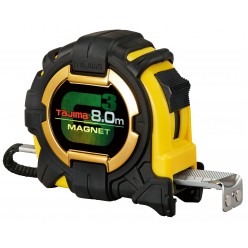 Рулетка строительная ударопрочная, екстра лента, TAJIMA G3 LOCK 27, G3GLM27-80EB-EUR - 8м×27мм